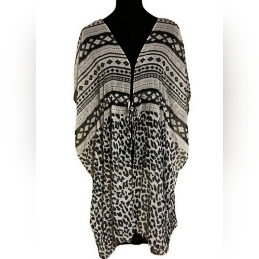 Kimono Animal Print Swimsuit Cover Up Gypsy Boho OS NWT